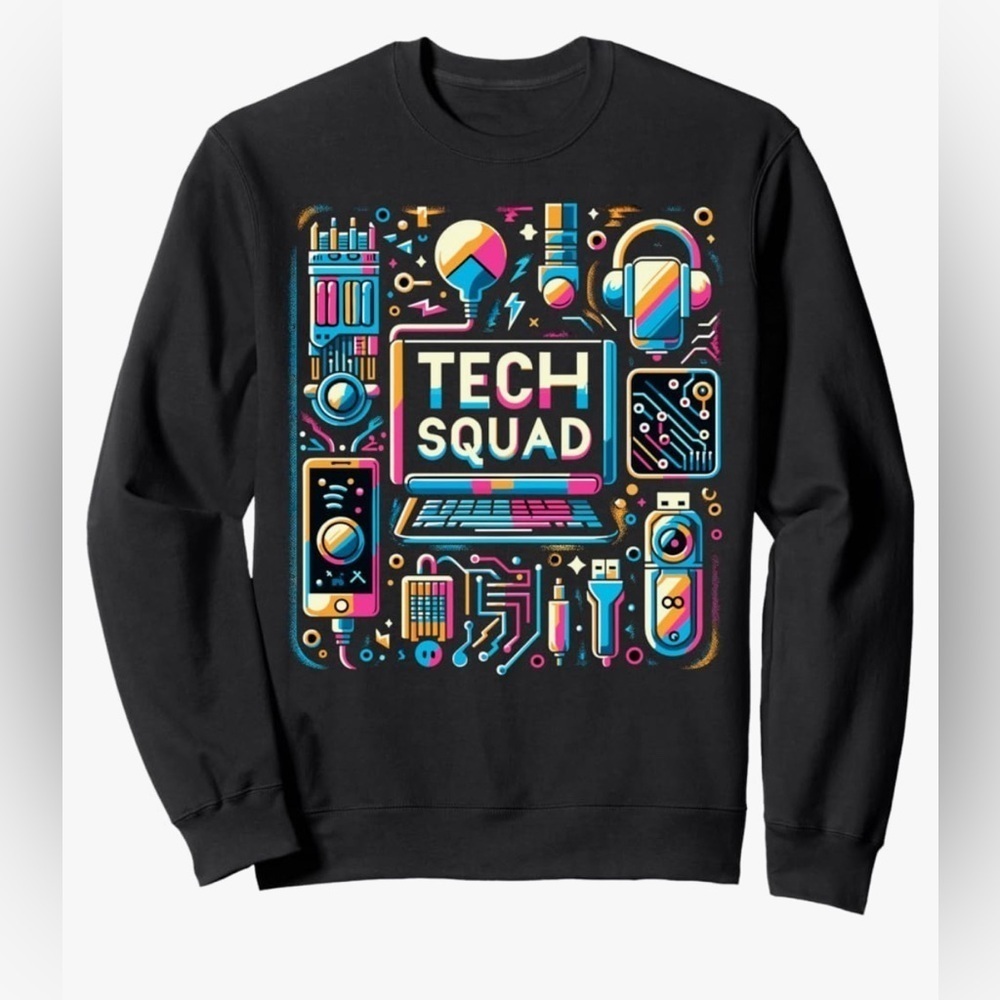 NEW - 2 XL BLACK long sleeve technologist funny sweatshirt